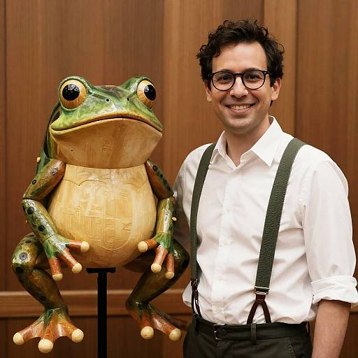 Man with Frog Puppet Portrait
