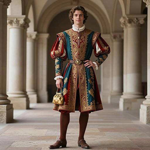 Young Man in Ornate Renaissance Doublet