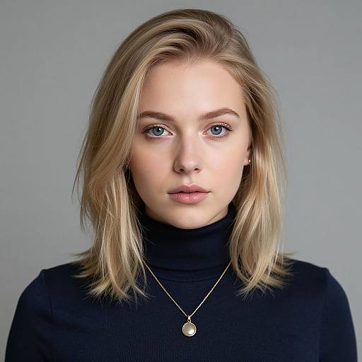 Realistic Ash Blonde Portrait