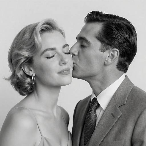 Intimate Black and White Couple Portrait