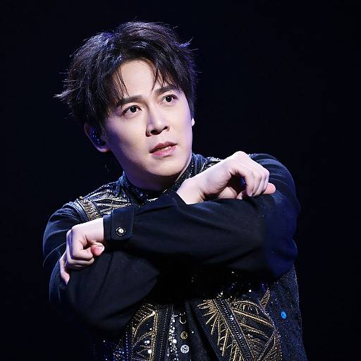 Dramatic Stage Performer Close-Up