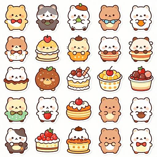 Kawaii Cartoon Stickers Collection