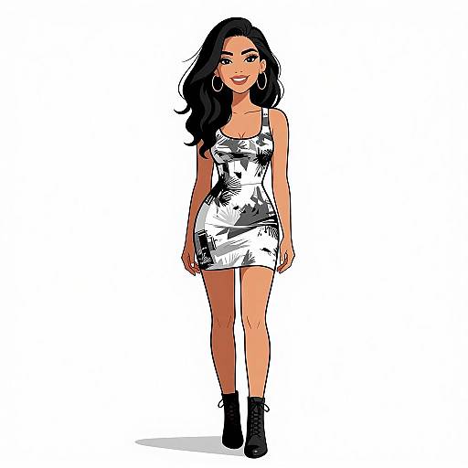 Edgy Street Style Smiling Woman