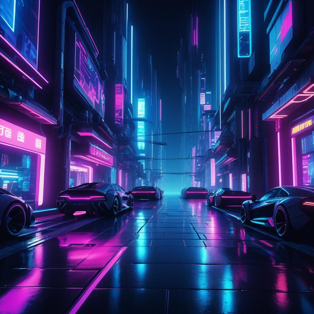 Neon Nights: A Futuristic Cyberpunk Scene