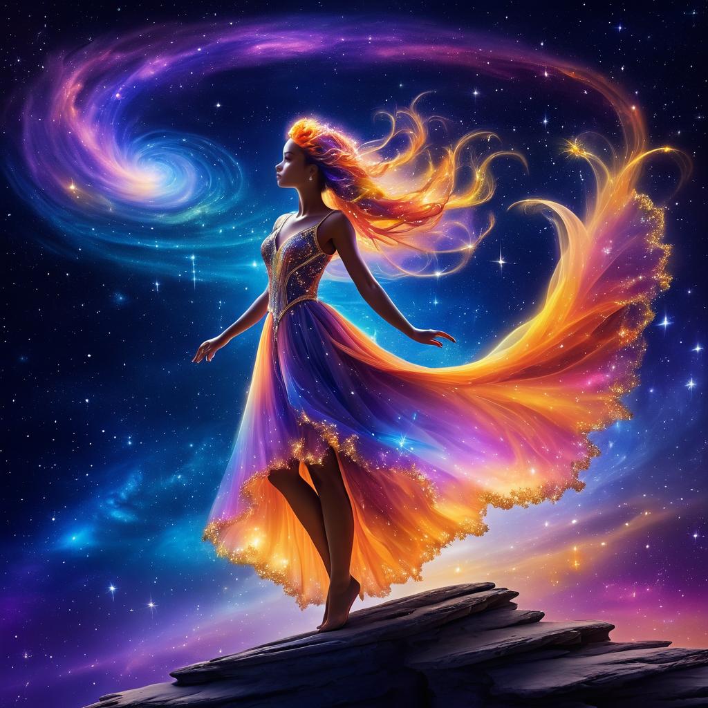 Celestial Fairy in Cosmic Splendor