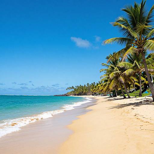 Tropical Palms at Tarrafal Bay Beach