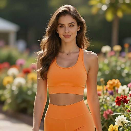 Vibrant Summer Fitness Fashion in Nature