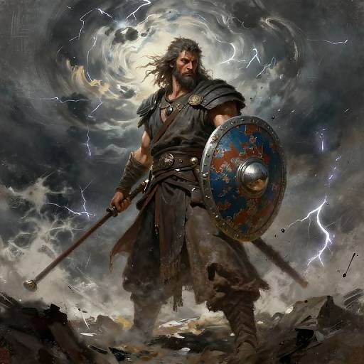 Epic Ancient Warrior Perseverance Art