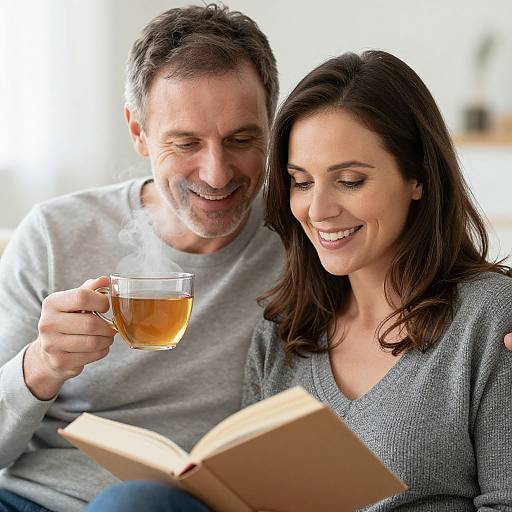 Cozy Mature Couple Sharing Warm Moment