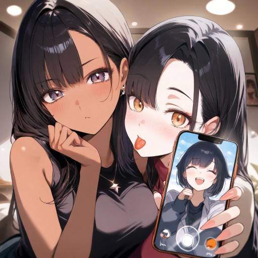 Rotom and Girls: A Playful Photo Moment
