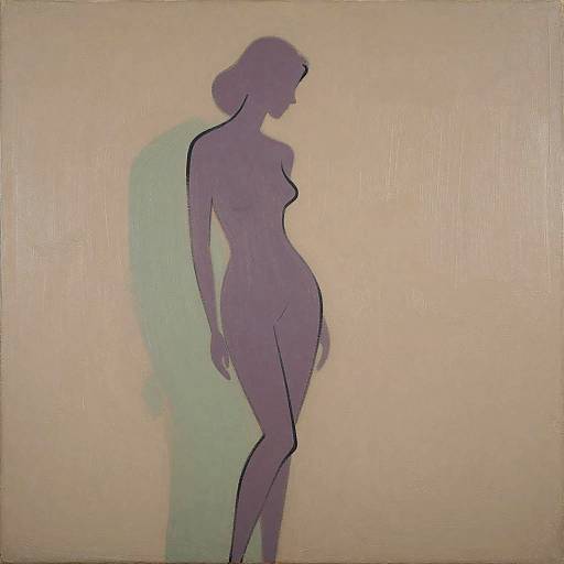 Abstract Silhouette on Earthy Canvas