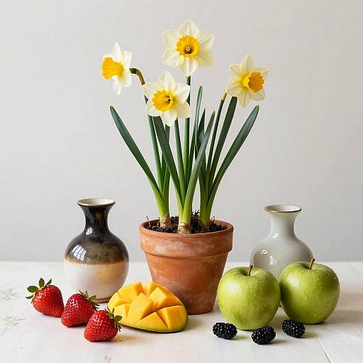Vintage Botanical Still Life Composition