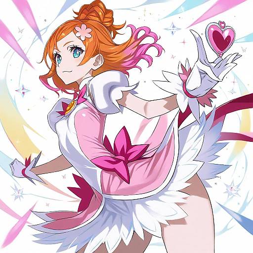 Illustration of Haruno haruka, precure in the style of Honjou raita