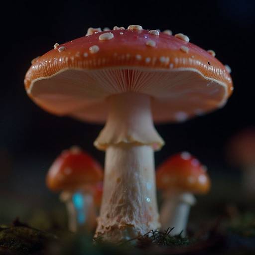 Epic Macro Fly Agaric Mushroom Scene