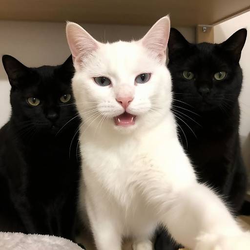 Rack Focus Cats Selfie Art