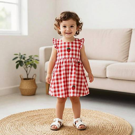 Smiling Toddler in Cozy Bright Room