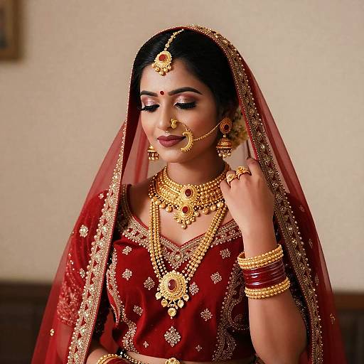 Traditional Red Bridal Elegance