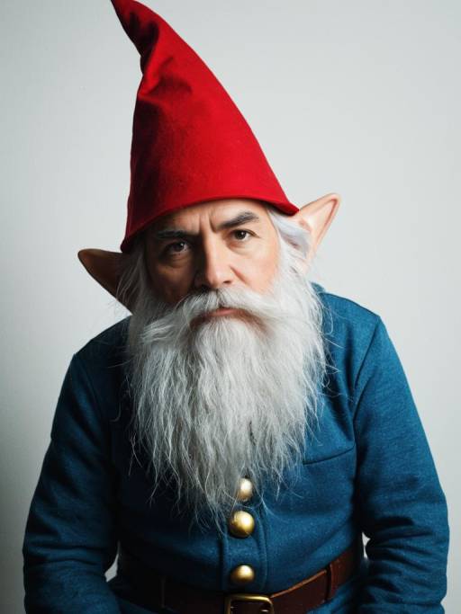 Man in Gnome Costume with Red Hat