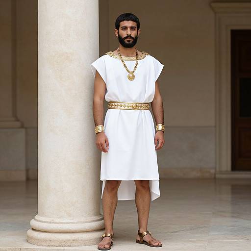 Realistic Greek Costume Male Portrait