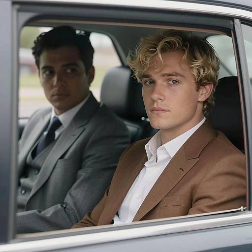 Two Men in a Car Portrait
