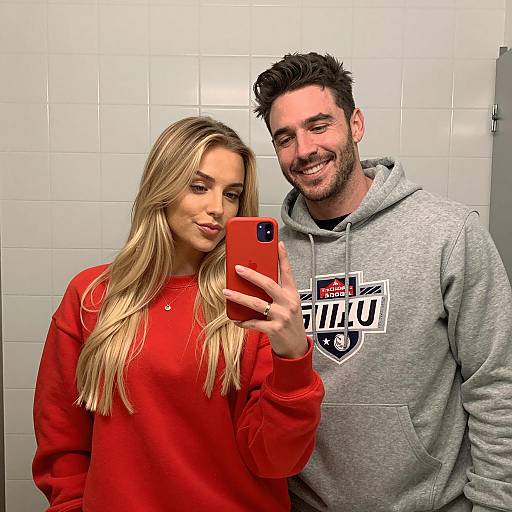 Couple Taking Bathroom Selfie