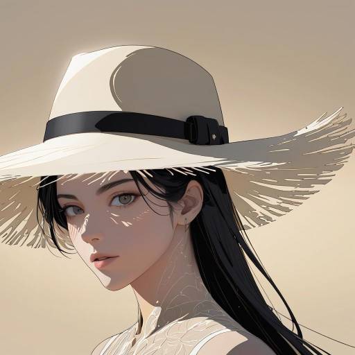 Elegant Anime Portrait of a Woman