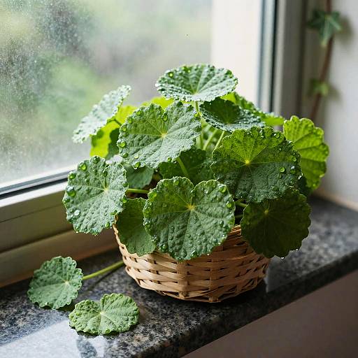 Lush Green Gotu Kola Texture