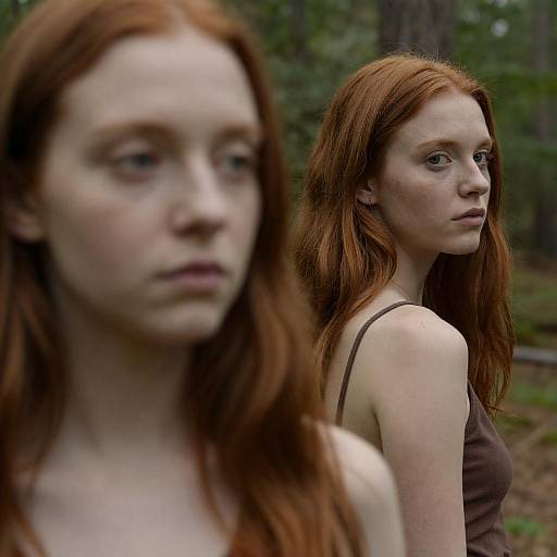 Enigmatic Women in a Lush Forest