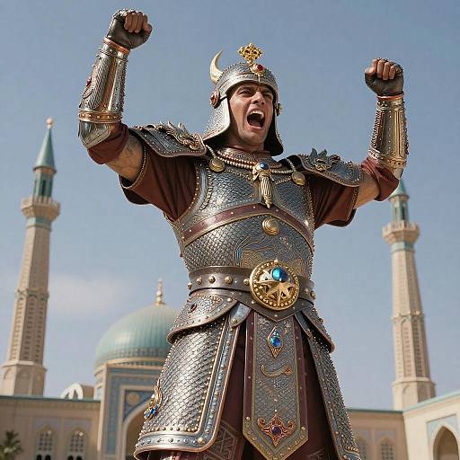 Jubilant Conqueror in Shiny Armor