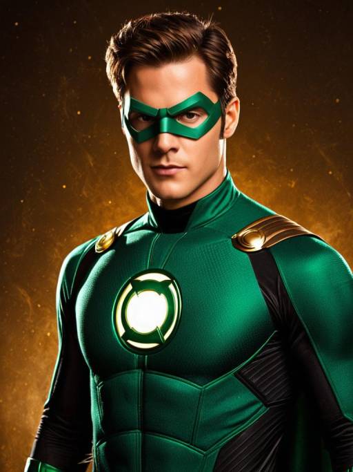 Man in Green Lantern Costume
