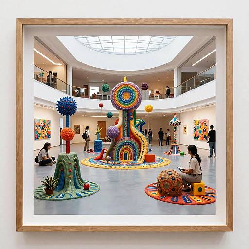 Vibrant Futuristic Collaborative Art Installation