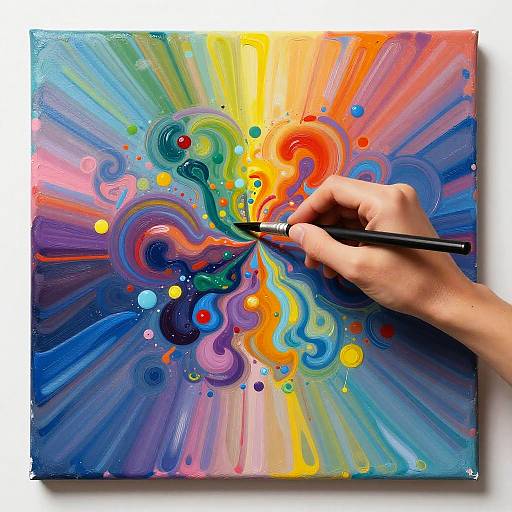 AI Creating Vibrant Abstract Art