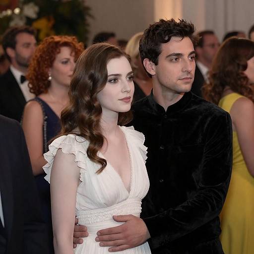 Elegant Evening Gathering with Stylish Attire