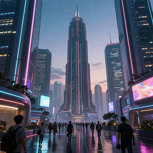 Zenless Cyberpunk Futuristic Cityscape