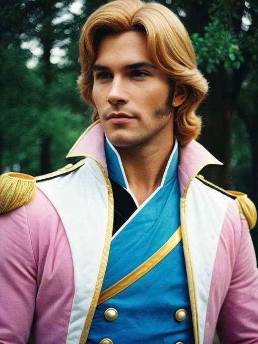 Man in Prince Adam Cosplay Costume