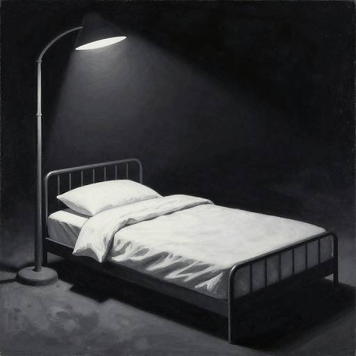 Monochrome Bed by Streetlight
