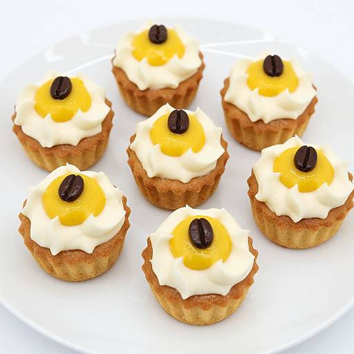 Elegant Mini Cakes with Coffee Beans