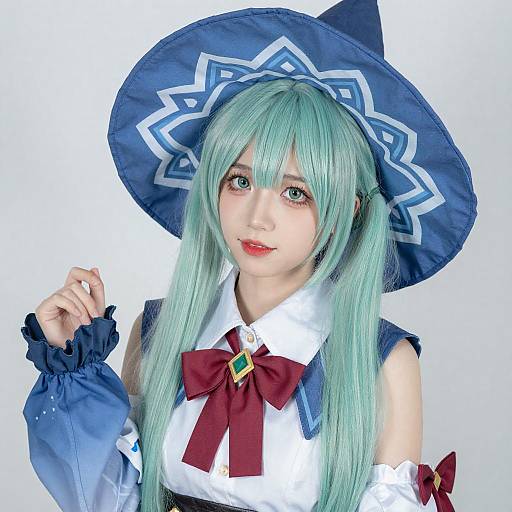 Mint-Green Haired Cosplay Portrait