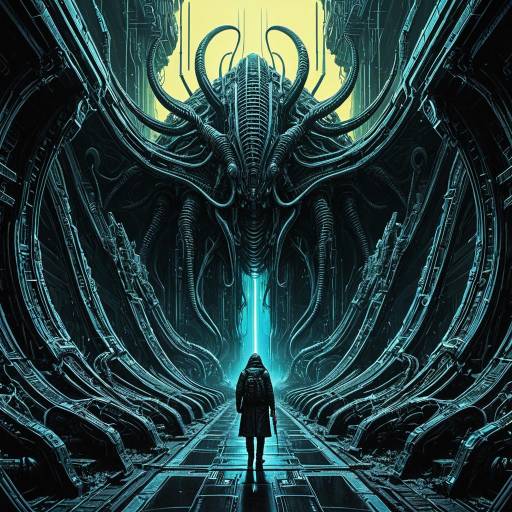 Futuristic Sci-Fi Encounter with Alien Entity