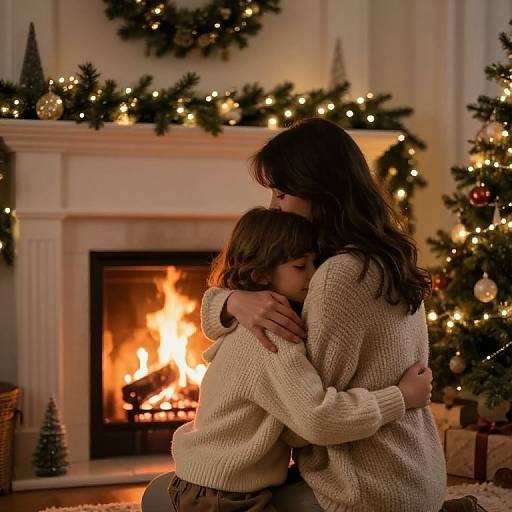 Cozy Winter Fire and Festive Tradition