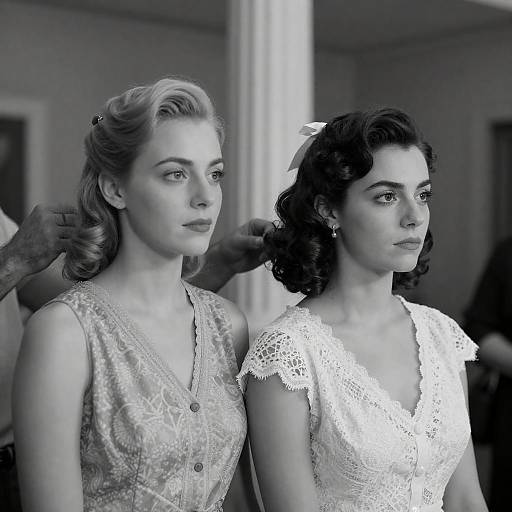 Vintage Charm: Black and White Portrait