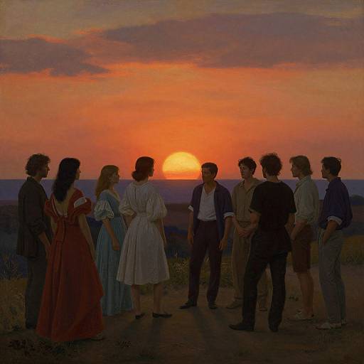 Ethereal Sunset Inspired by Master Artists