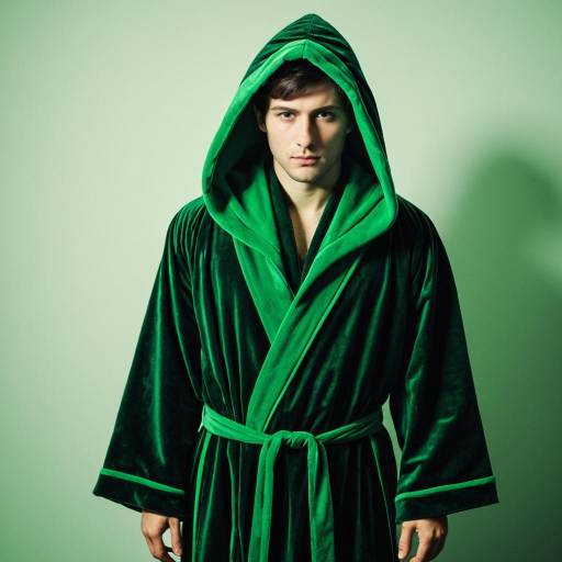 Realistic Male in Green Velvet Costume