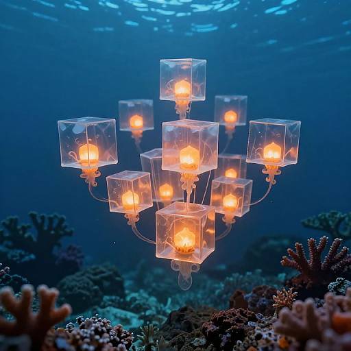 Bioluminescent Gelatinous Ocean City