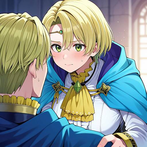 Illustration of Alfred (fire emblem), fire emblem in the style of Anarogumaaa