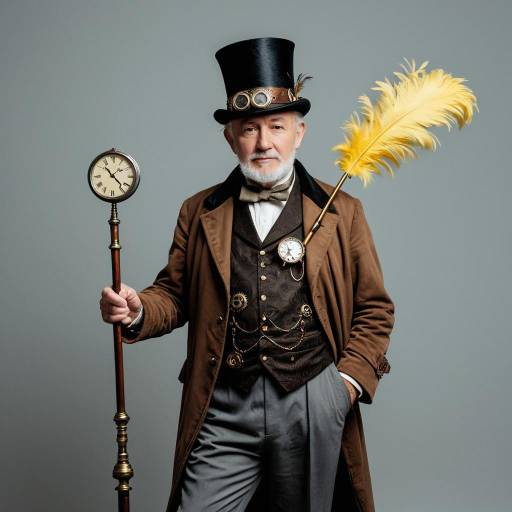 Steampunk Elderly Gentleman in Vintage Attire