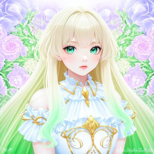Illustration of Asseylum vers allusia, aldnoah.zero in the style of Miko (royal milk)