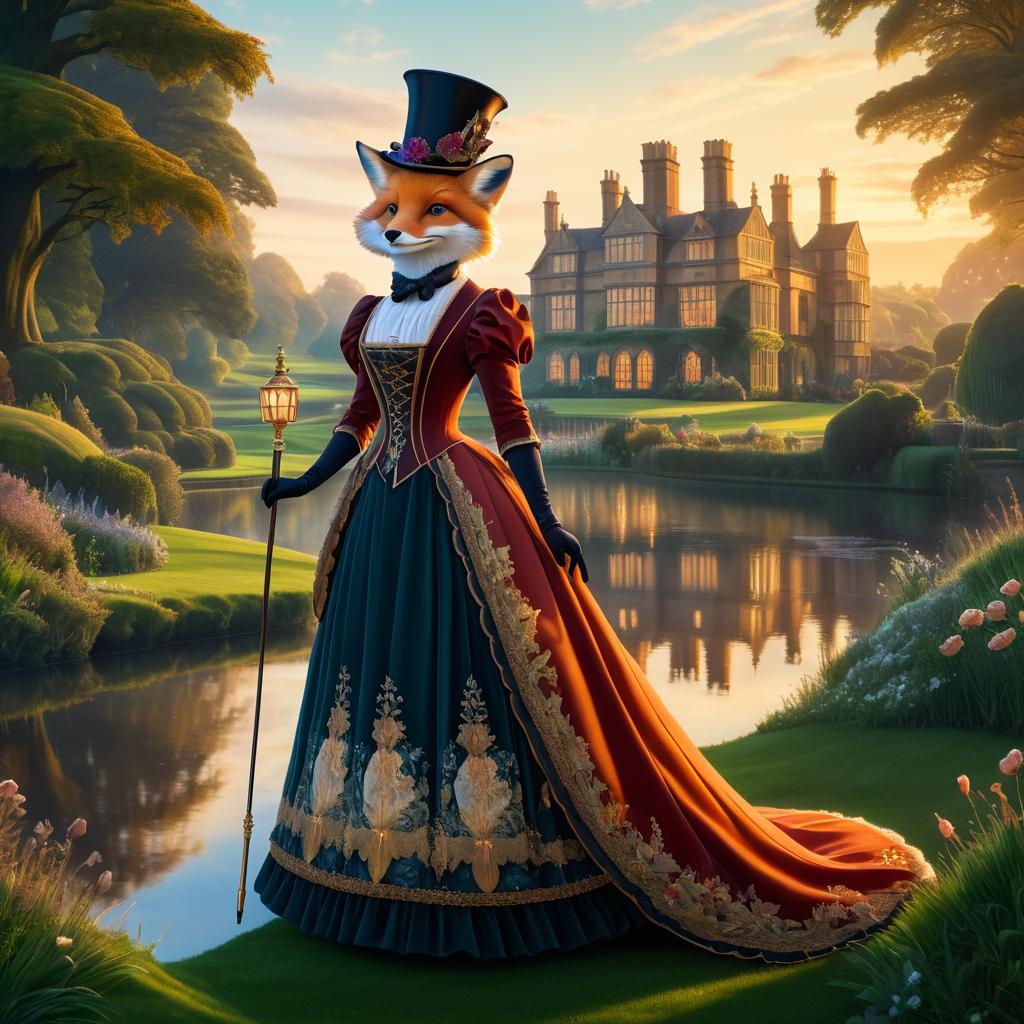 Victorian Fox: Elegance by the Lake