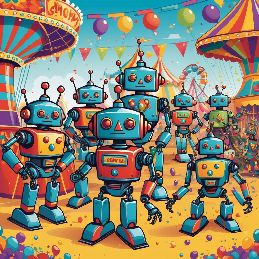 Merry Robots at Whimsical Carnival