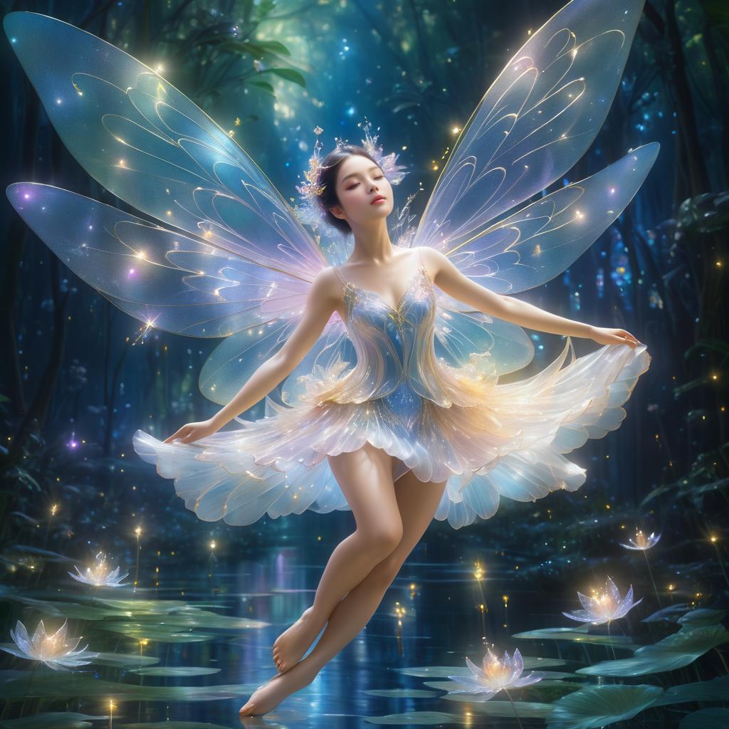 Enchanting Fairy in Whimsical Oil Painting